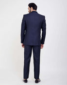 Self Textured 5 Pc Tuxido Designer Suit