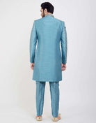 Jacquard Thread And Sequence Work Indo Western Sherwani Set