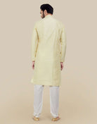 Self Brocade Jacquard Kurtha Pajama Set