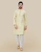 Self Brocade Jacquard Kurtha Pajama Set