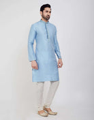 Self Brocade Jacquard Kurtha Pajama Set