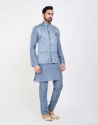 Jacquard 3D Self Plain Kurtha Set