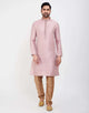 Self Brocade Jacquard Kurtha Pajama Set