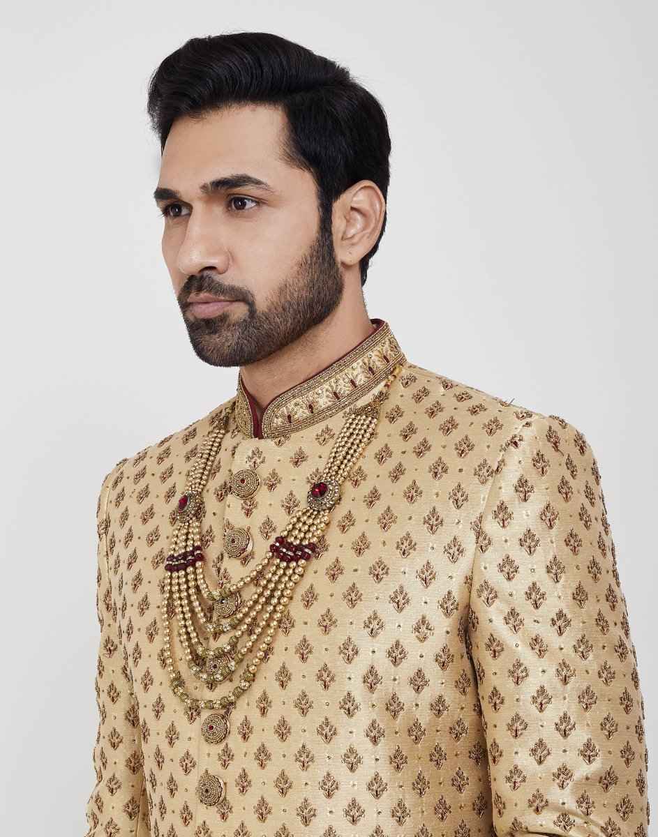 All Over Heavy Embroidery Wedding Sherwani