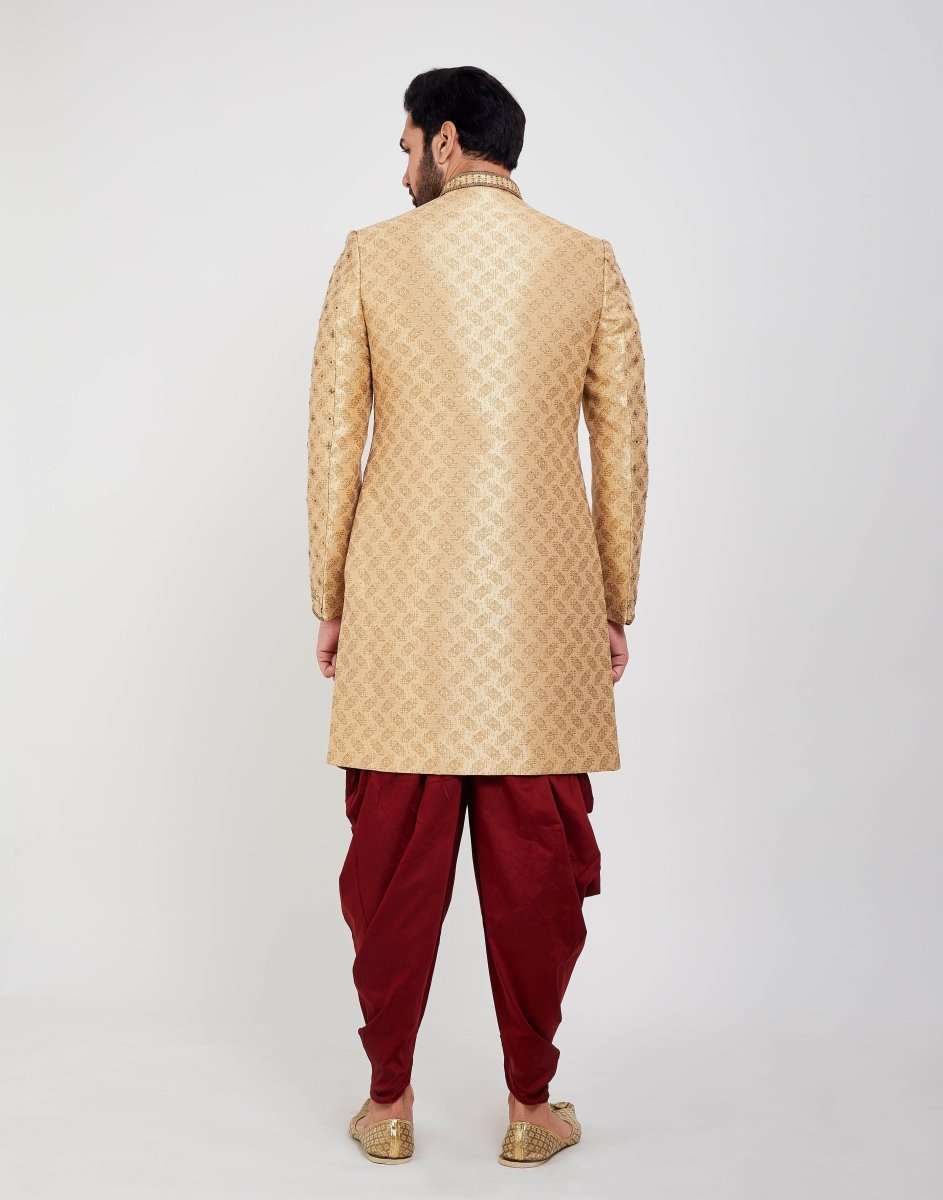 Heavy Embroidery Sherwani With Peshawari Wedding Sherwani