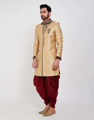 Zardosi Embroidery And Collar Work Wedding Sherwani