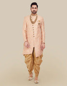 Self Highlighted Design Indo Western Sherwani