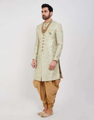 Self Highlighted Design Indo Western Sherwani