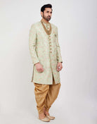 Self Highlighted Design Indo Western Sherwani