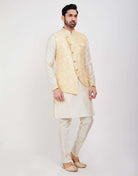 Self Brocade Kurtha Set