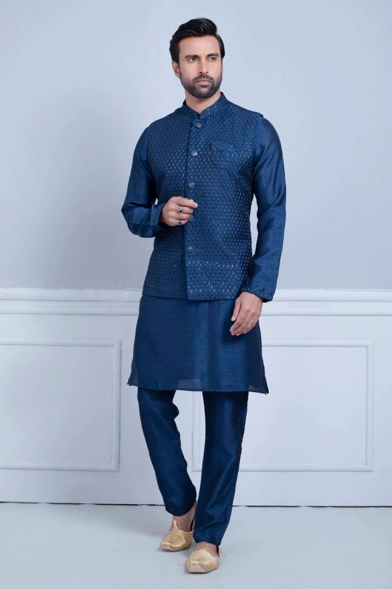 Impressive Self Highlighted Design Kurta Jacket