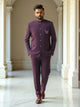 Jacquard Self Design Weaved Work Jacket Style Bandhagala Suit