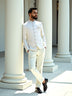 Jacquard Self Weaving Patterned Bandhgala Suit