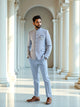 Jacquard Self Weaving Patterned Bandhgala Suit