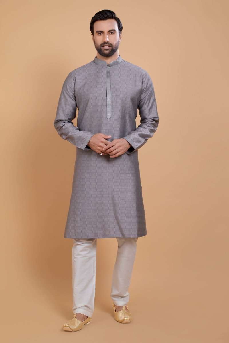 Soft Silk Kurta Set With All Over Simply Highlighted Design For Occasions