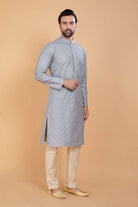 Self Jacquard Sequence Design Kurta Set