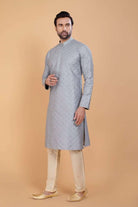 Self Jacquard Sequence Design Kurta Set