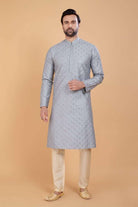 Self Jacquard Sequence Design Kurta Set