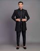 Raw Silk All Over Self Design Thread and Embellished Indo Open Style