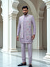 All Over Fully Thread and Embellished work Milky Silk Indo-Open Jacket