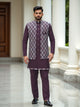 All Over Fully Thread and Embellished work Milky Silk Indo-Open Jacket