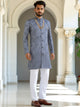 Imperial Floral Patterned Jacquard Semi-Indo Style