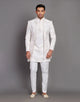 Traditional Stylish Raw Silk Floral Embroidery work Indo-Open Jacket Style