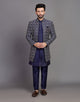 All Over Floral Raw Silk Embroidery work Open Jacket Style