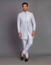 Self Highlighted Thread with Sequence work Raw Silk Indo Open Jacket