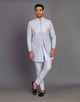 Self Highlighted Thread with Sequence work Raw Silk Indo Open Jacket