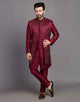 Raw Silk Embroidery work Elegant Open Jacket Style