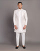 Raw Silk Thread Embroidery with Sequence work Indo Open Jacket Set