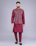 All Over Floral design Embroidery work Jacquard Kurta  jacket Set