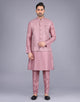 All Over Floral design Embroidery work Jacquard Kurta  jacket Set