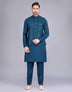 Self Design Milky Silk Embellished work Kurta Set with mala