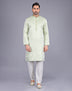 All Over Self Highlighted Thread work Soft Silk Kurta Pyjama Set