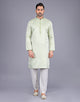 All Over Self Highlighted Thread work Soft Silk Kurta Pyjama Set