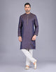 All Over Self Highlighted Thread work Soft Silk Kurta Pyjama Set
