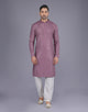 All Over Self Floral Design Thread Embroidery work Kurta Set