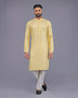 All Over Self Floral Design Thread Embroidery work Kurta Set
