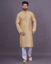All Over Self Geometric Design Jacquard Kurta Pajama