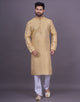 All Over Self Geometric Design Jacquard Kurta Pajama