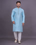 All Over Self Geometric Design Jacquard Kurta Pajama