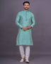All Over Checks Jacquard Kurta Pyjama Set