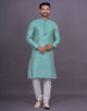 All Over Checks Jacquard Kurta Pyjama Set