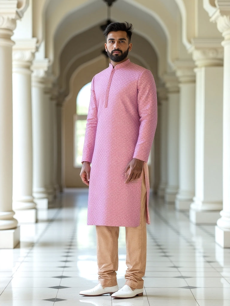 Brocade Design Jacquard Elegant Kurta Set