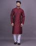 All Over Self Geometric Design Soft Silk Kurta pyjama Set