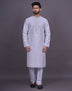 All Over Self Geometric Design Soft Silk Kurta pyjama Set