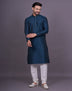 All Over Self Geometric Design Soft Silk Kurta pyjama Set