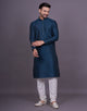 All Over Self Geometric Design Soft Silk Kurta pyjama Set